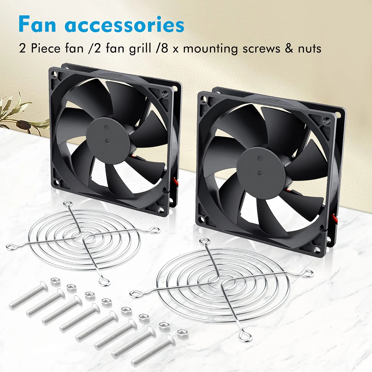 Brushless Exhaust Fan - 2 PCS 92mm