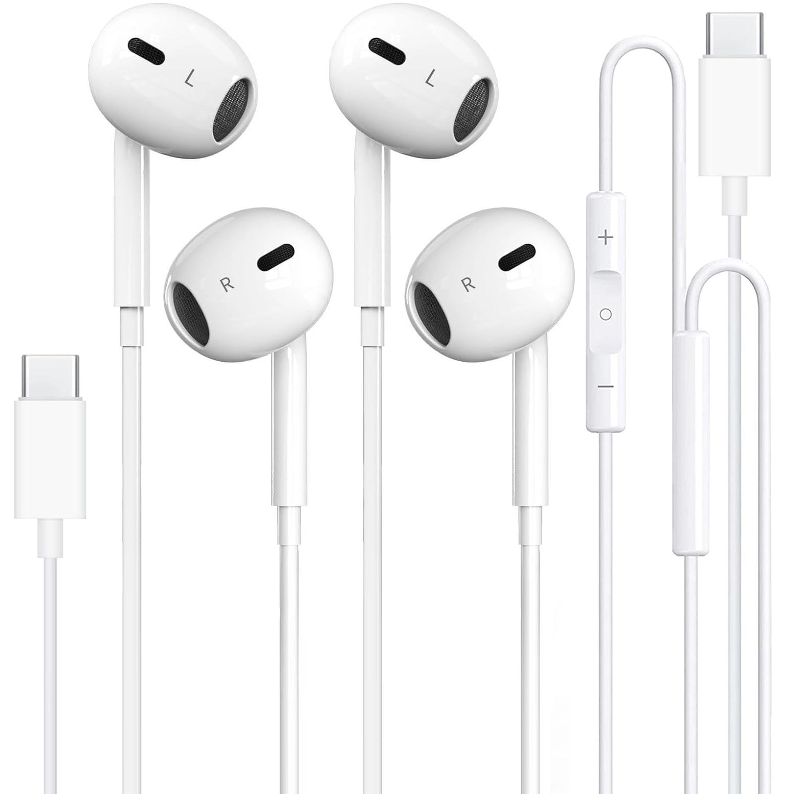 Toperson USB C Headphones Wired Earbud Pack