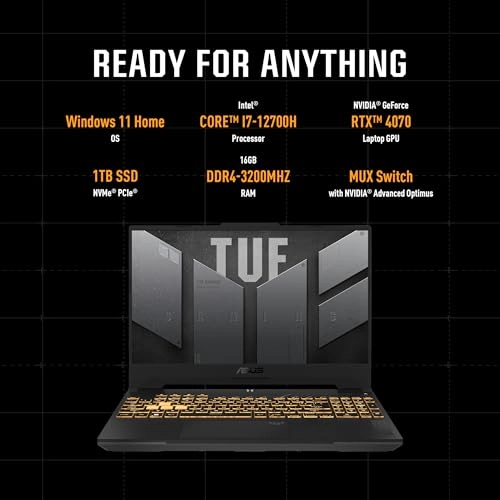 TUF F15 - 15.6'' Core i7-12700H 16GB DDR4 1TB PCIe SSD