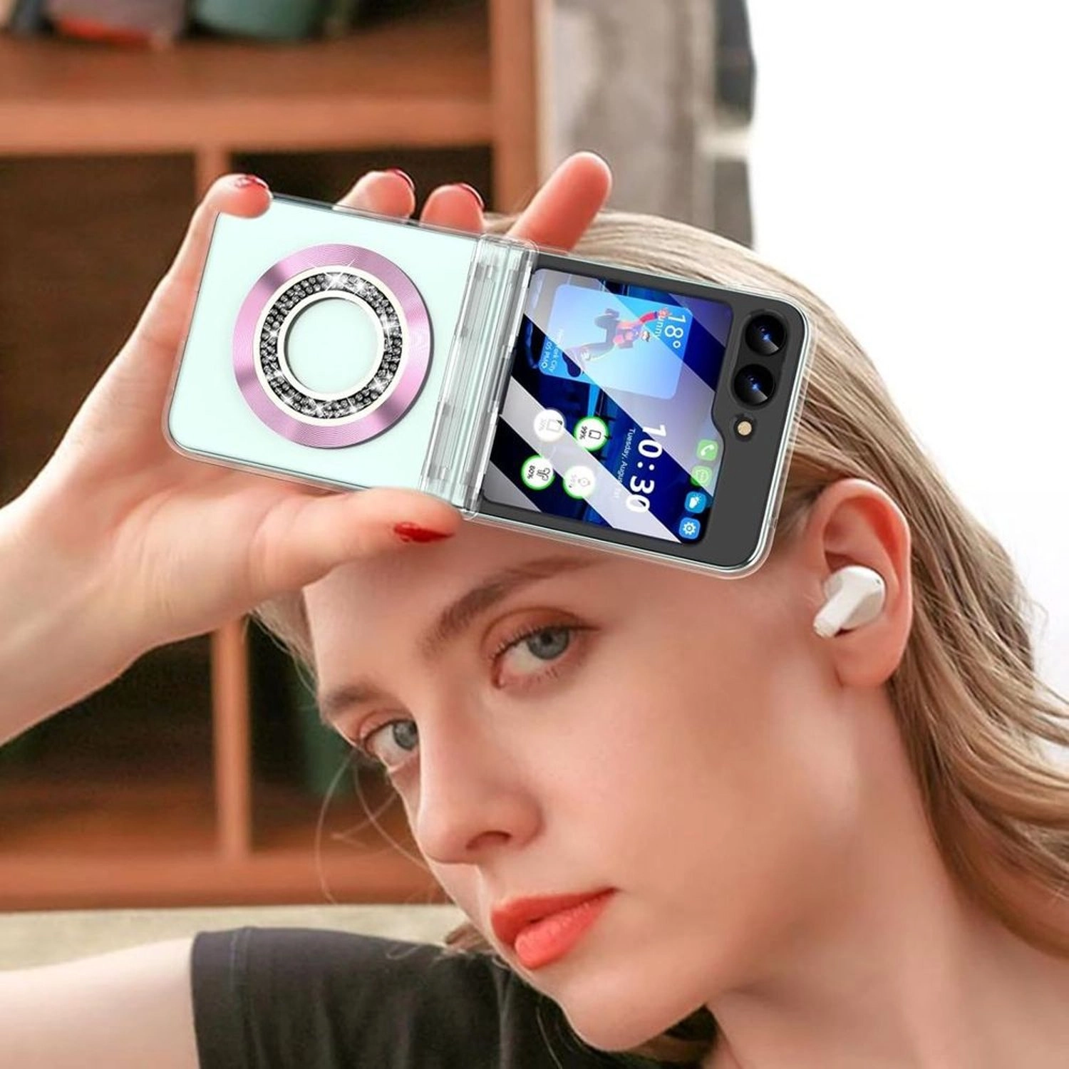 Mag Case Clear Case with MagSafe for Samsung Galaxy Z Flip 6