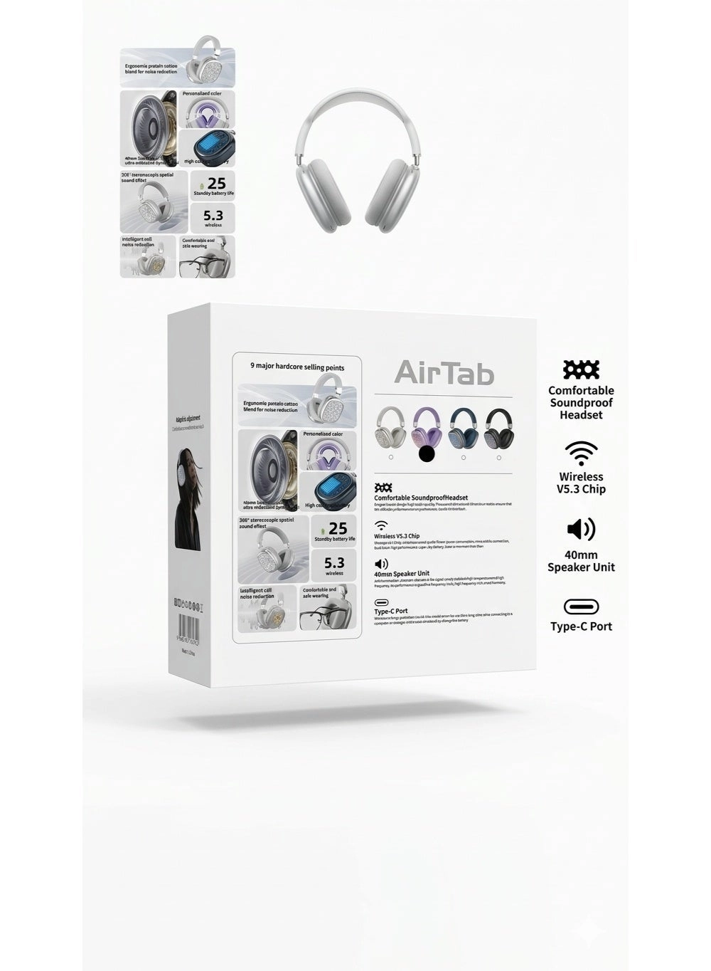 M8 Wireless Headphone