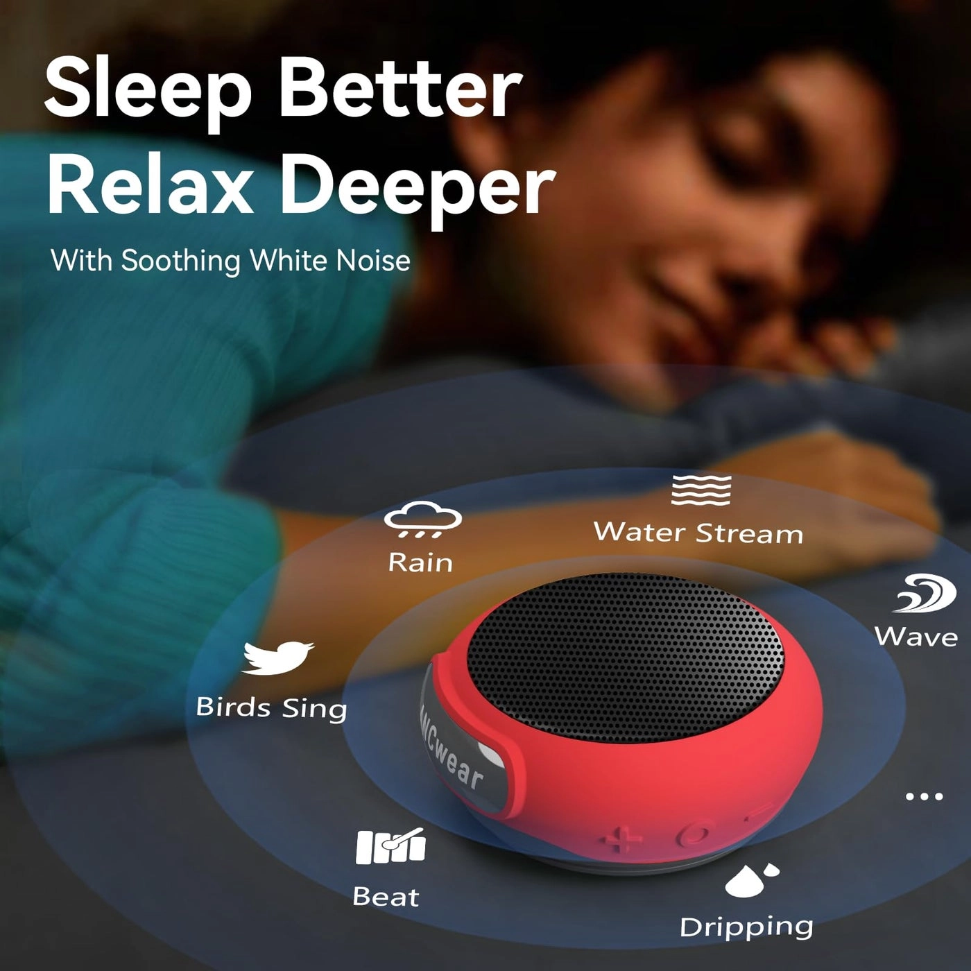 Wearable Bluetooth Speaker - TWS Dual Pairing Clip on