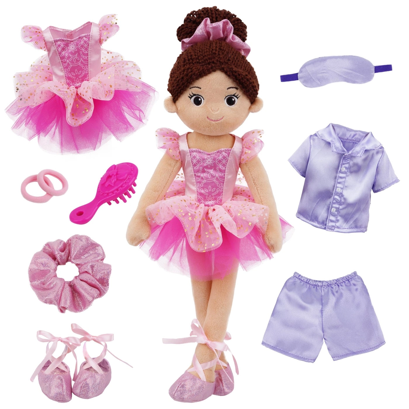 Maya Ballerina Doll - 14inch Soft Plush Ballet Outfit