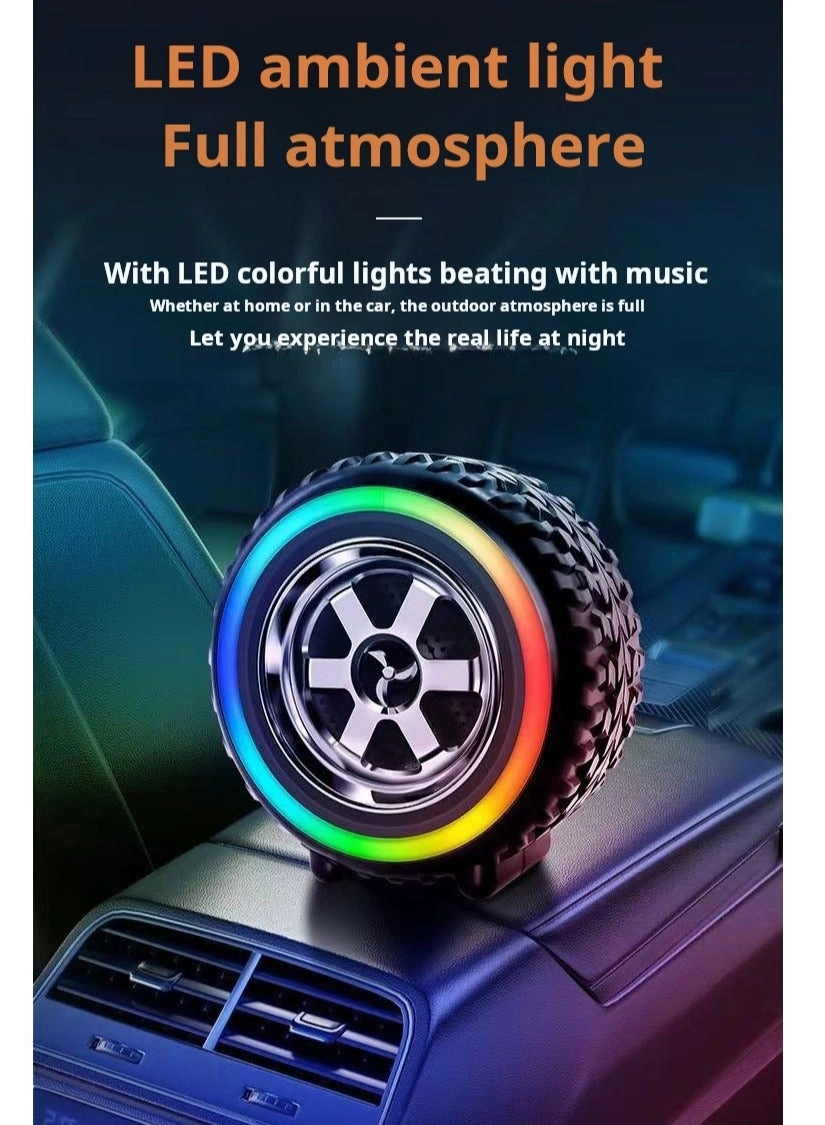 Wireless Bluetooth Speaker with LED Lights - HD Sound TF Card