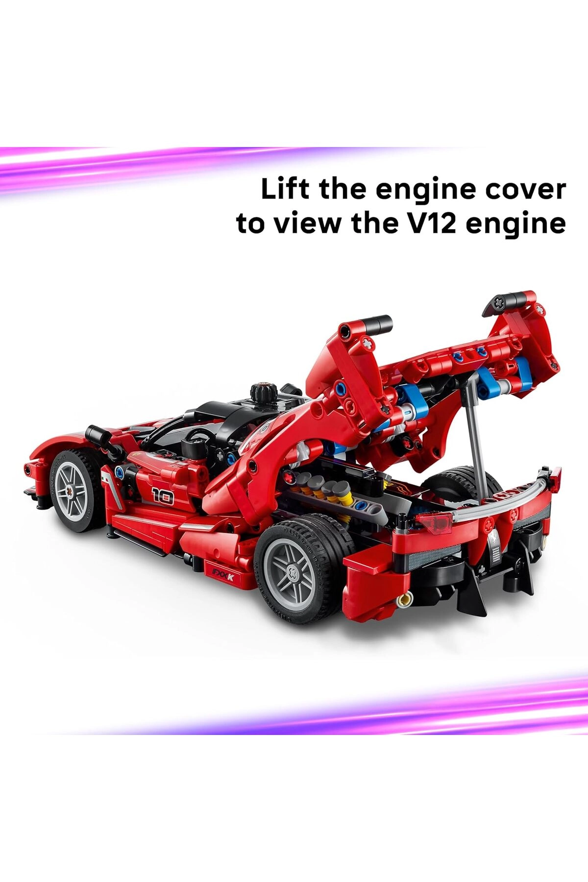 LEGO Technic Ferrari FXX K (42212) - V12 engine moving pistons