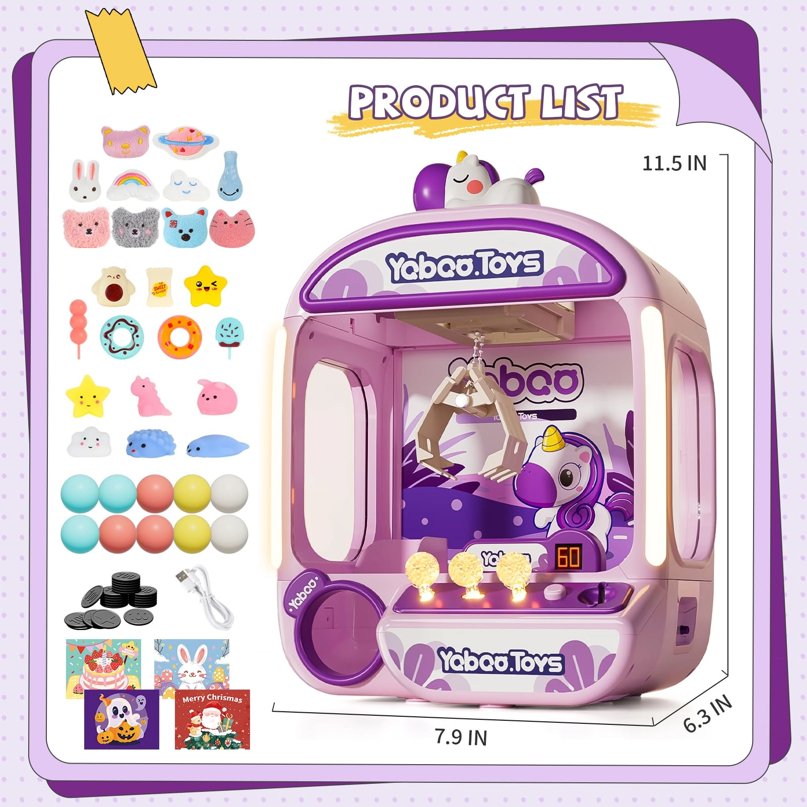 orange ocean Large Claw Machine Unicorns - 6-8 years