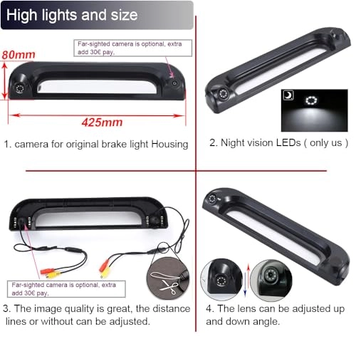 TFT LCD Monitor + Reversing Camera - Night vision 1280 x 720