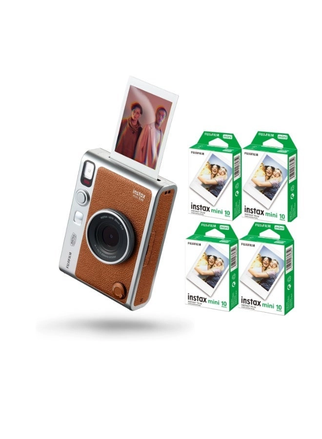 Instax Mini Evo - Brown + Mini Film - 40 Sheets