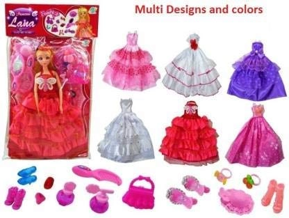 Princess Doll - Foldable Hands 3D Eyes Beauty Accessories Ages 3+ Set