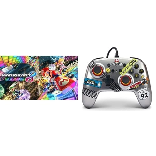 Mario Kart 8 Deluxe + Enhanced Wired Controller - Mario Kart Edition Nintendo Switch