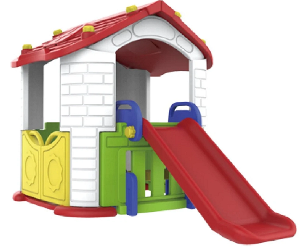 Gambol Fun Slide Playhouse - Roof Brick Design Red