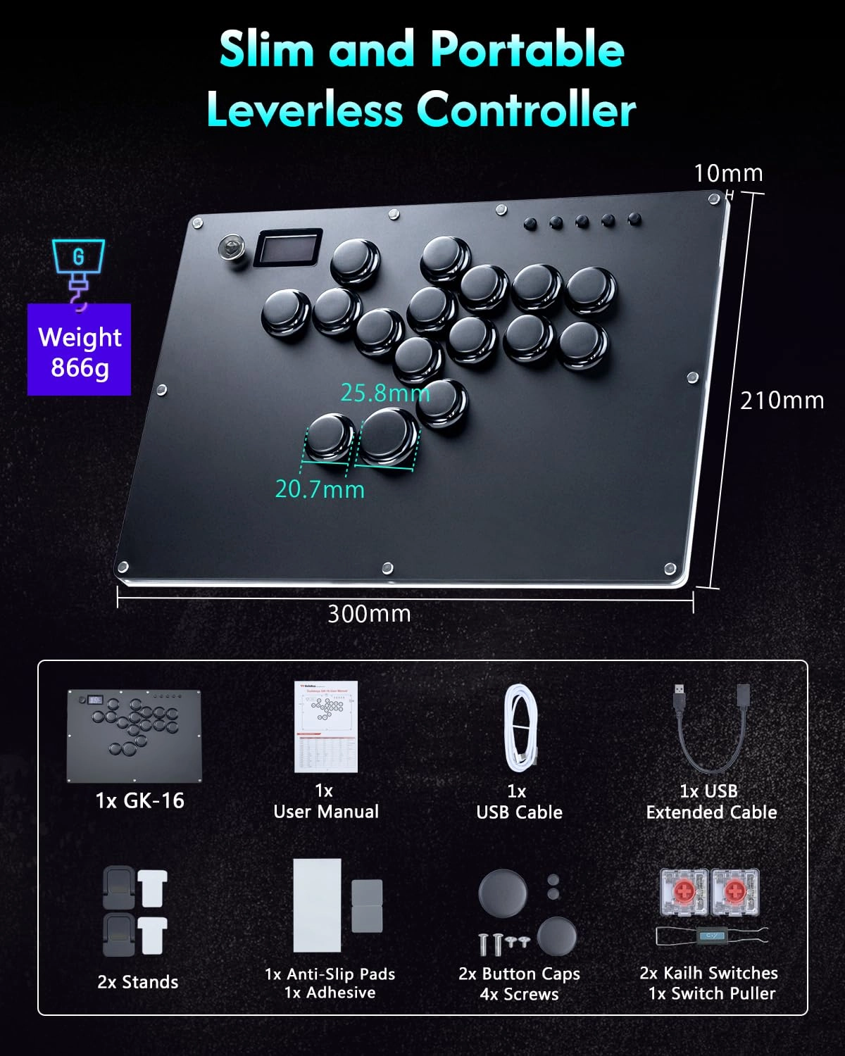 GK-16 - Black PS4/PS3/PC/Switch