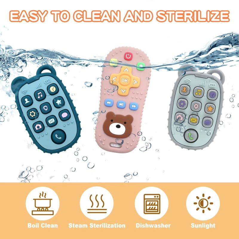 Remote Control Teether - Silicone + Phone Teether