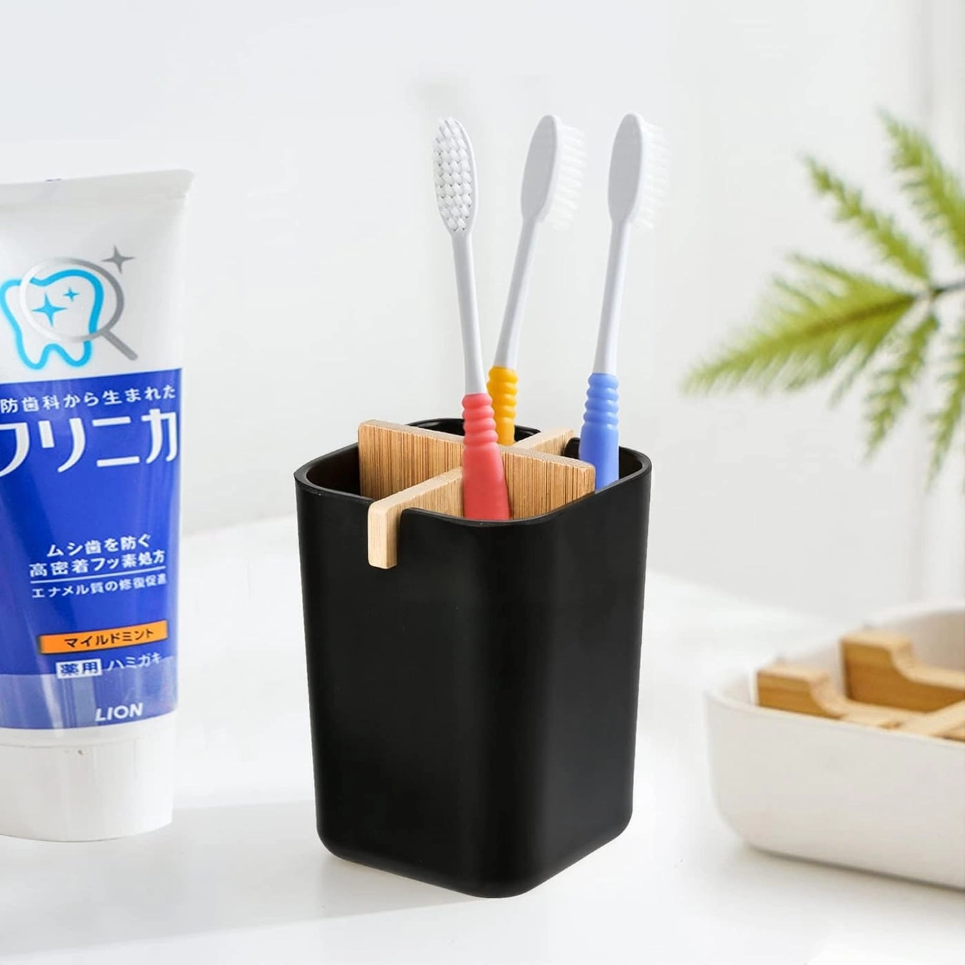Bamboo Toothbrush Holder