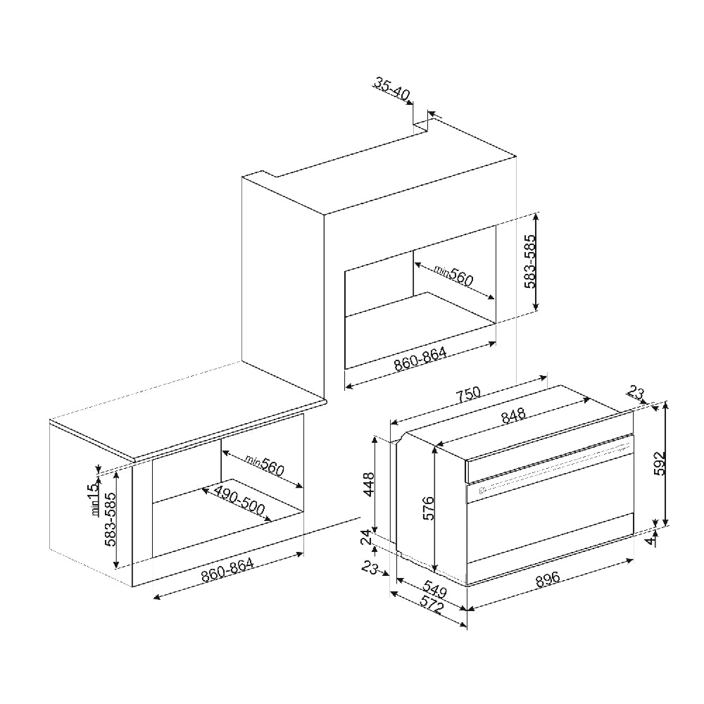 Classica Aesthetic SF9300GGVX1 90cm Gas Oven