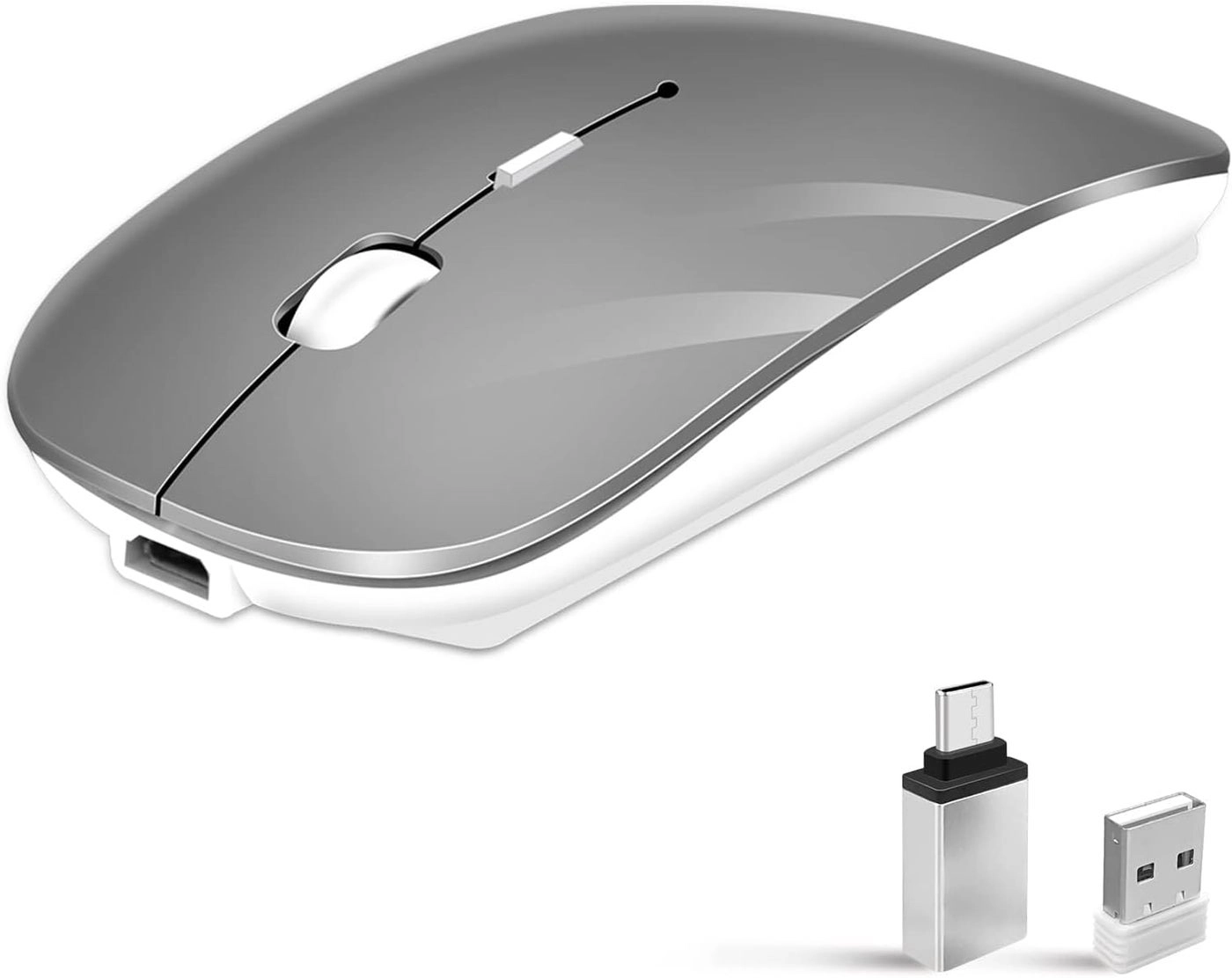 Dual-Mode Silent Cordless Mouse - Wireless