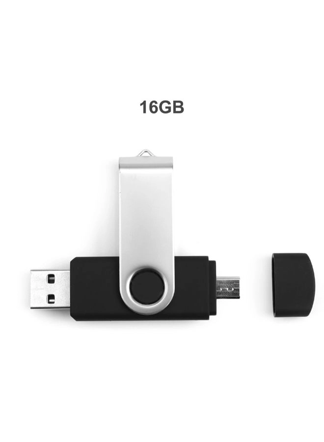 2-In-1 USB 2.0 Flash Drive - 16 GB