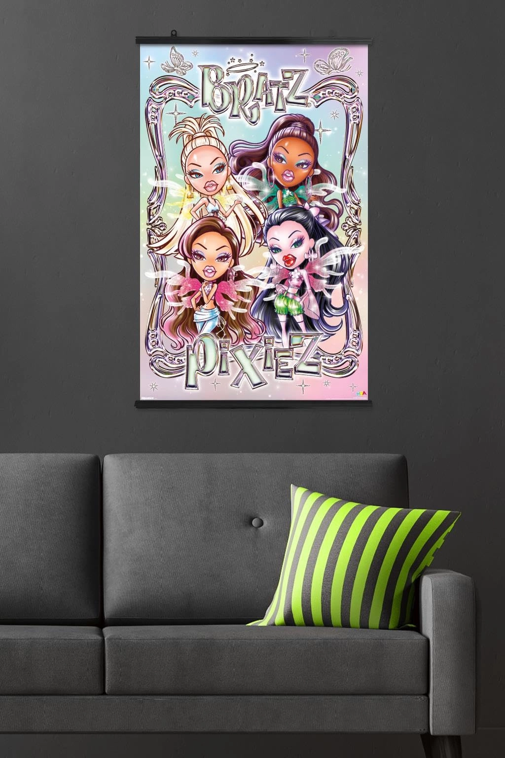 Pixiez Wall Poster - Paper 34"L x 22.4"W + Poster Mount