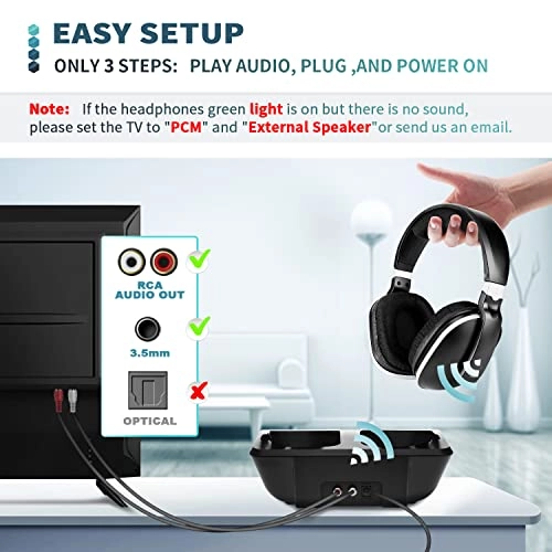 Wireless TV Headphones - Wireless Headphone