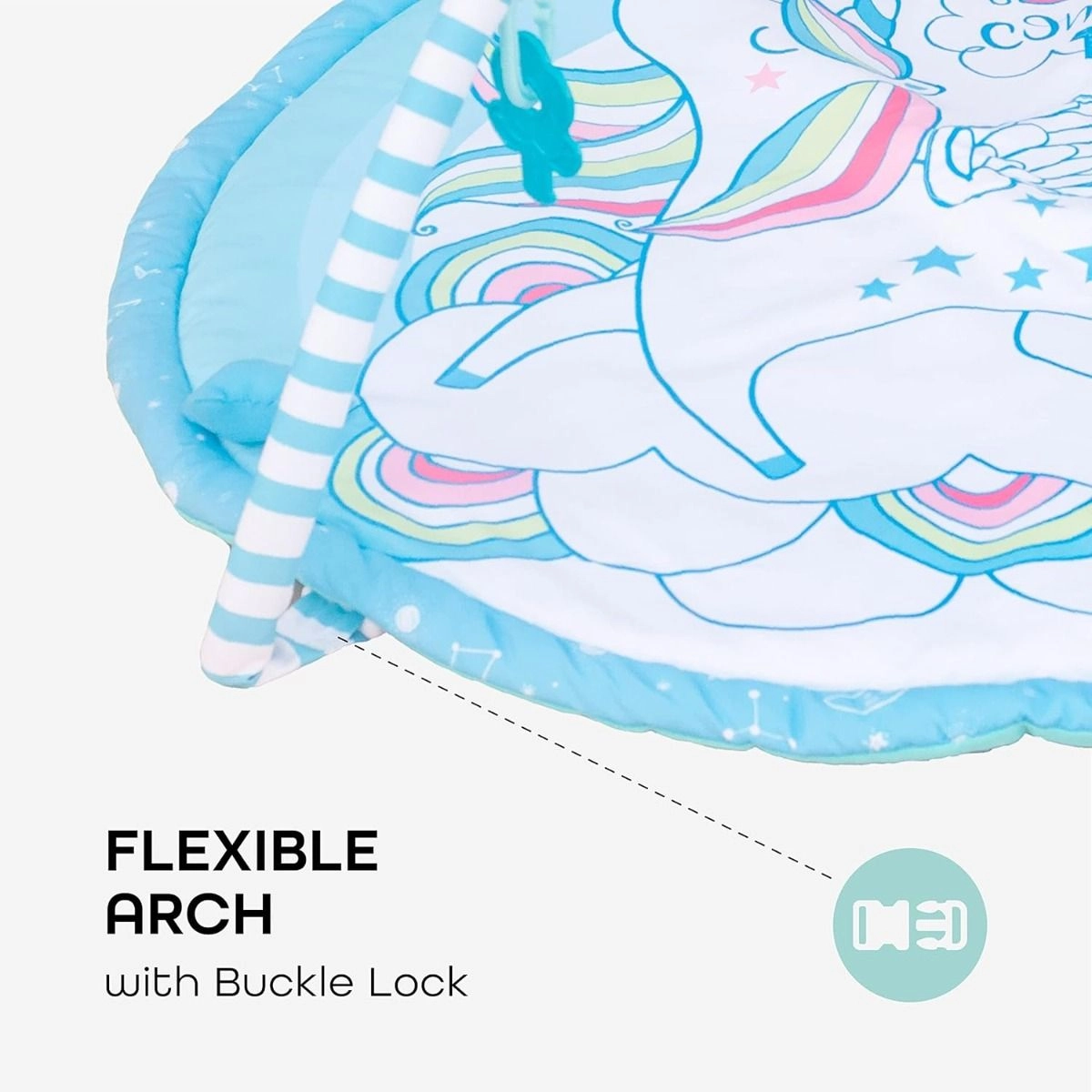 Perky Baby Playmat & Activity Gym - Unicorn 0 month