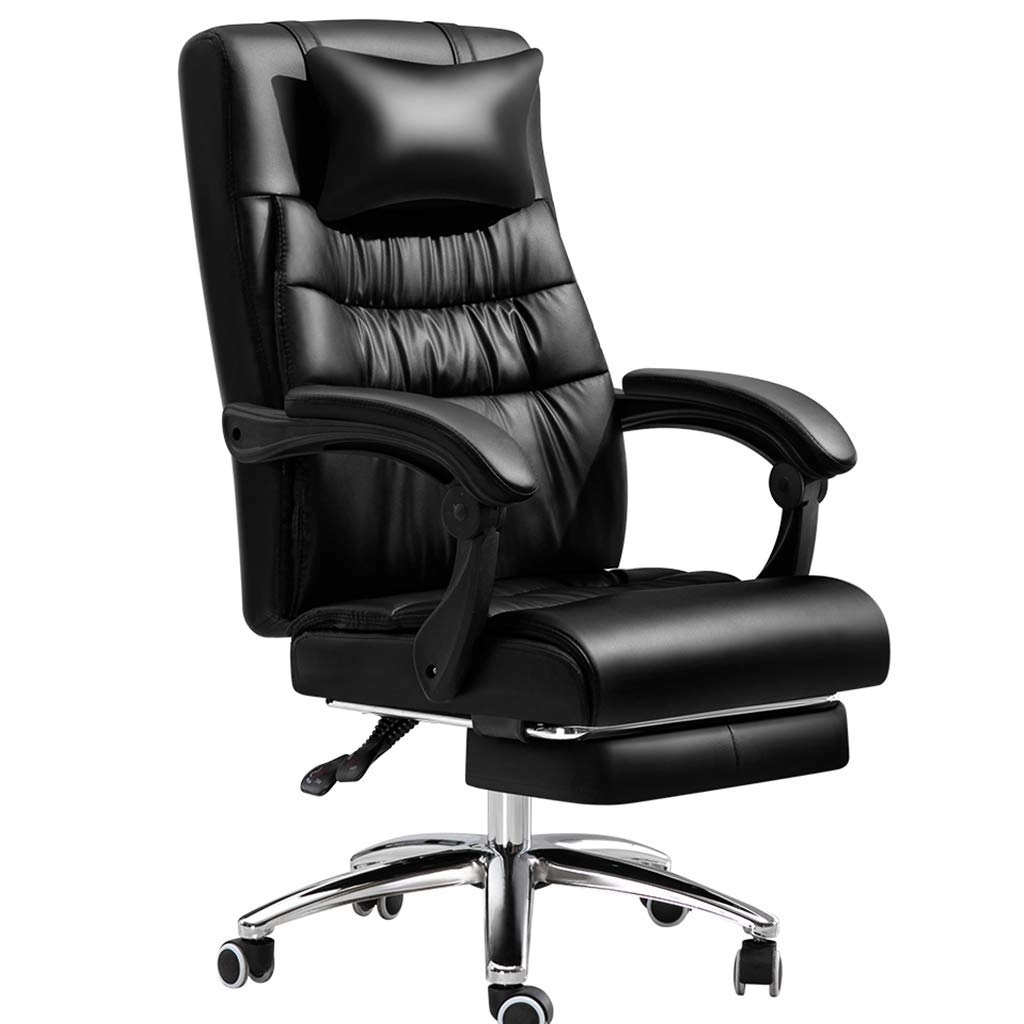 Desk Chair - PU Leather Brown High Back