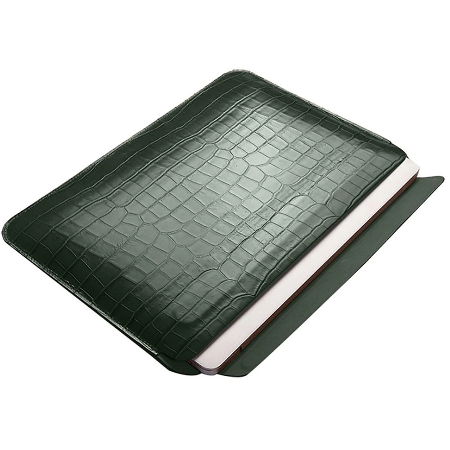 Skin Croco Genuine Leather Sleeve Laptop Sleeve for 14.2-Inch Laptop