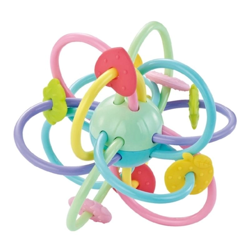 Baby Teething Rattle Toy - Colorful Handheld Sensory