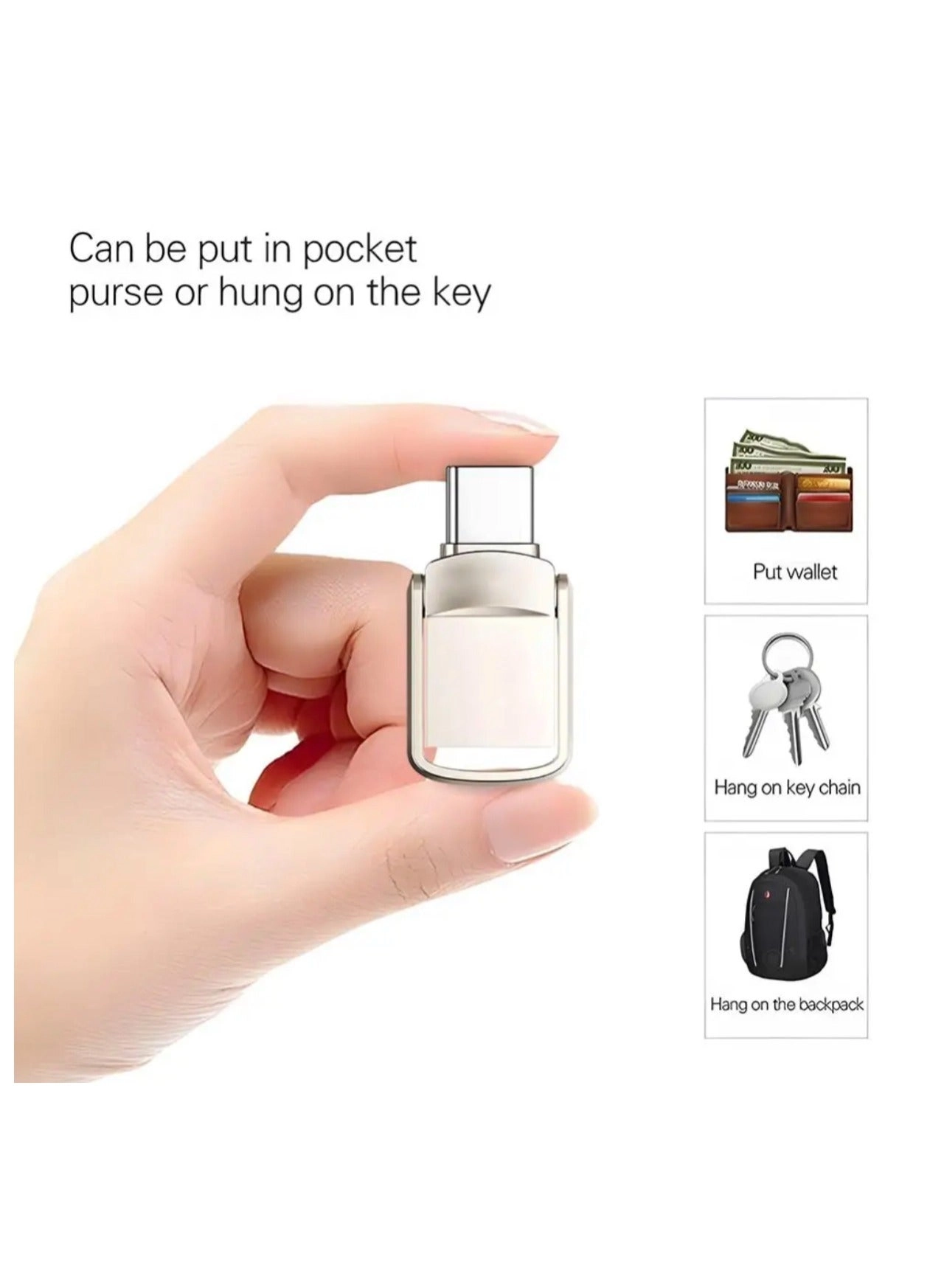 Dual Connector USB Flash Drive - USB Type A USB Type C 2TB