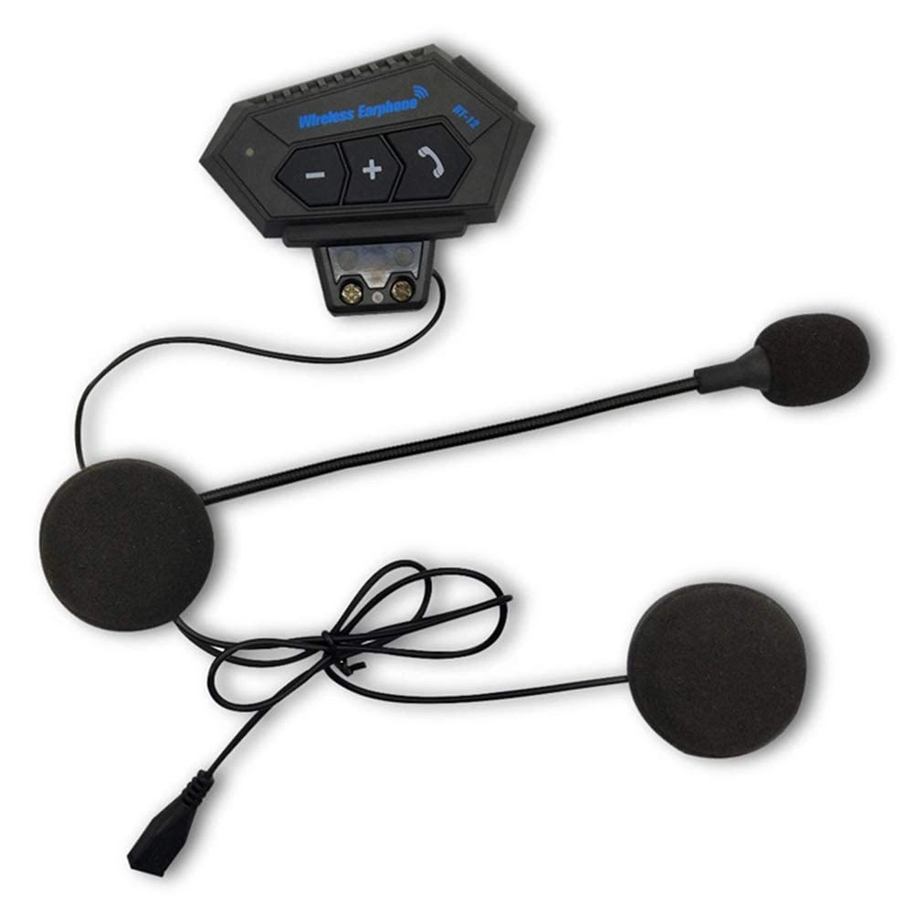 Motorcycle Helmet Dual Earphone, Wireless Helmet Bluetooth BT12 Helmet Bluetooth Wireless On-Ear BT12 Wireless Headset