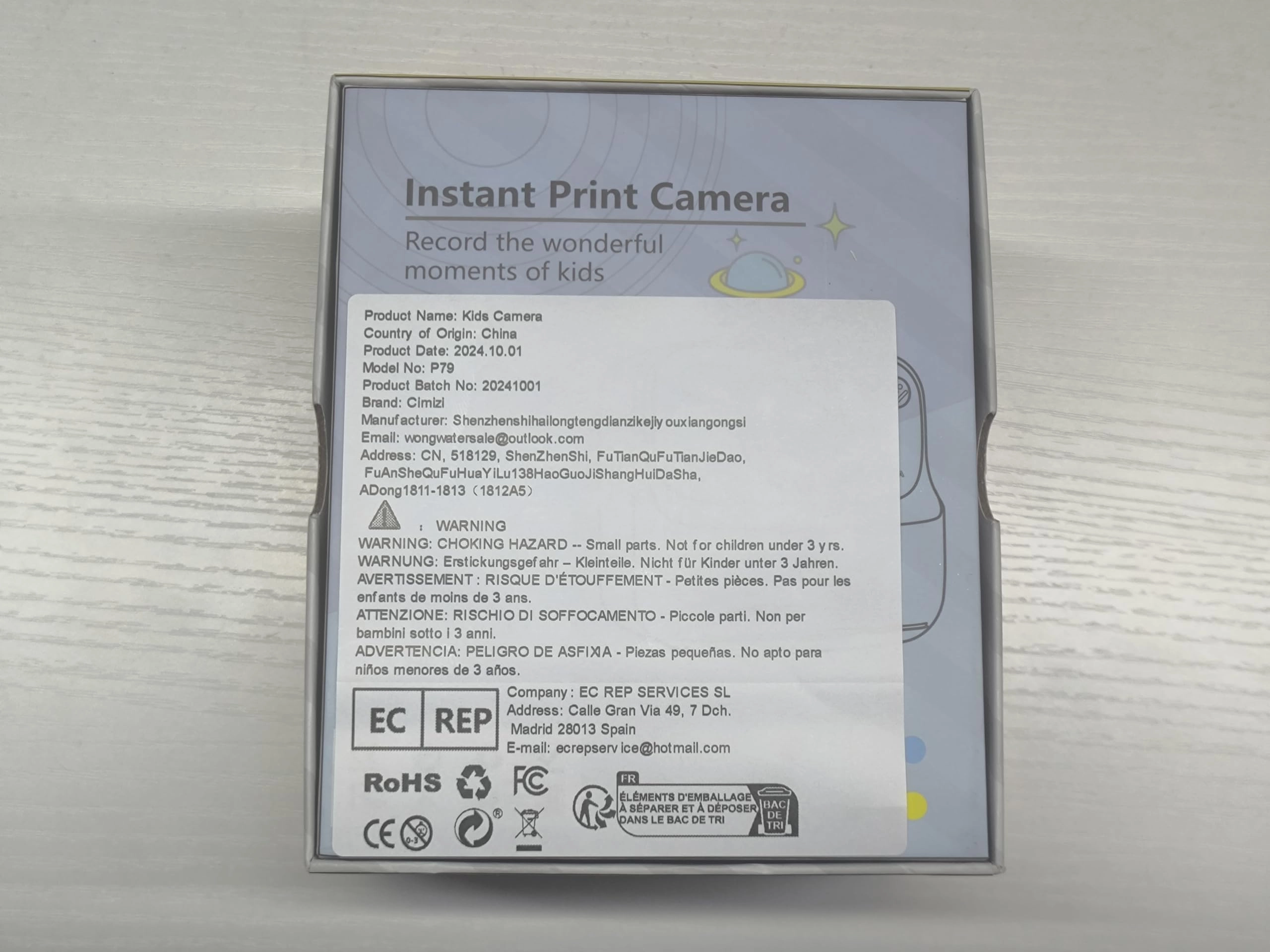 Instant Print Camera - 32GB White