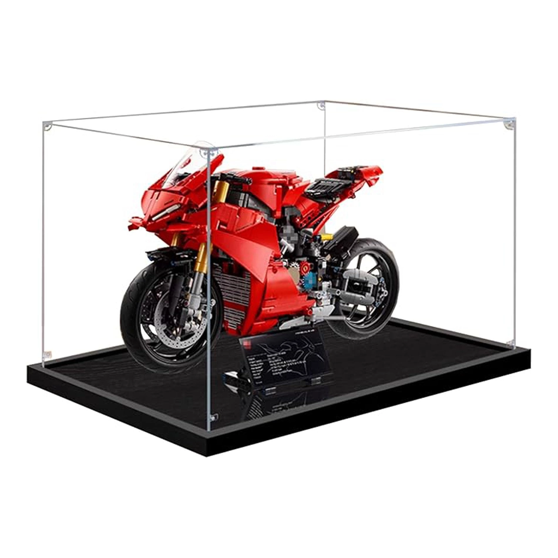Acrylic Display Case for LEGO 42202 Motorcycle Model - 3mm thickness