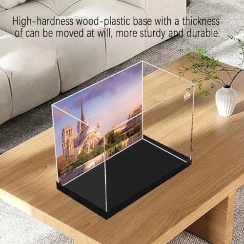 Acrylic Display Case - 21061 45 x 25 x 35 cm Black Base (2mm)