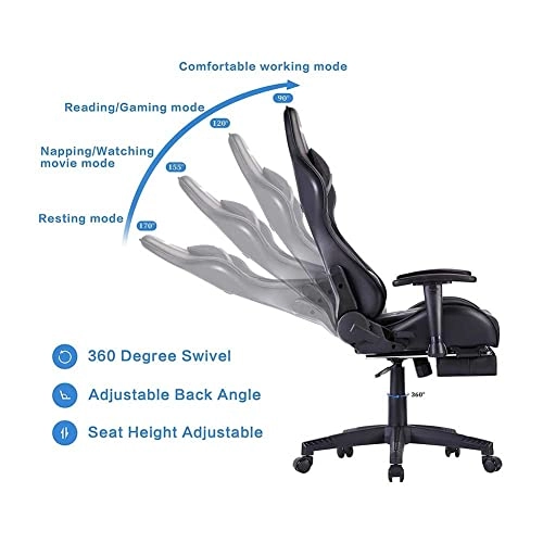 Gaming Chair - PU Leather 125-135x64cm