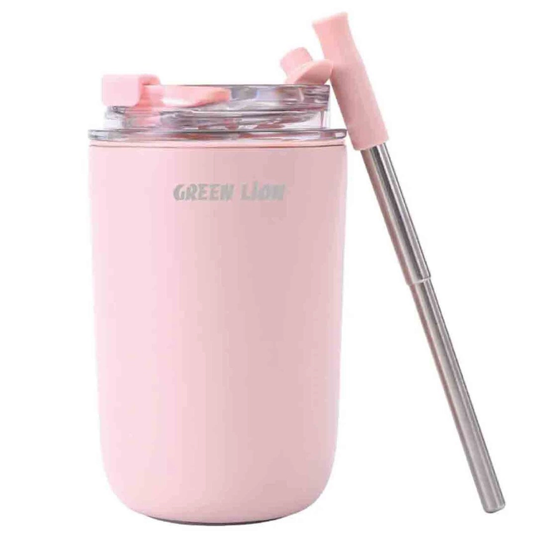 GREEN LION Mug Lite - Pink Thermal Spill-resistant Lid