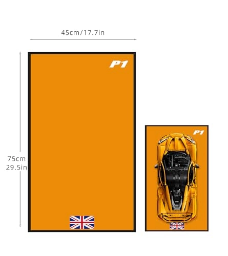 Display Wallboard - 75 x 45 cm Compatible with Lego Technic McLaren P1 Hypercar 42172