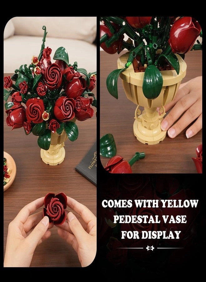 Rose Flower Building Set - 969 pcs