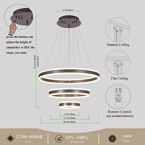 Modern LED Chandelier - Dimmable