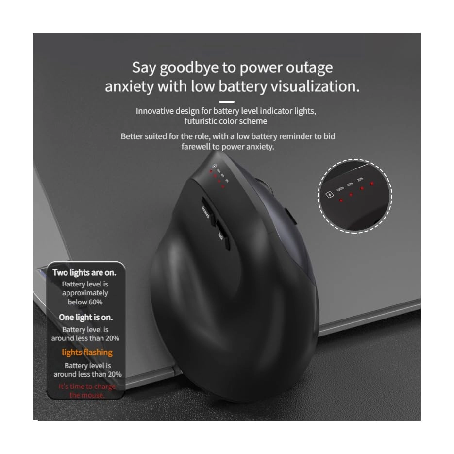 Ergonomic Wireless Mouse - Bluetooth