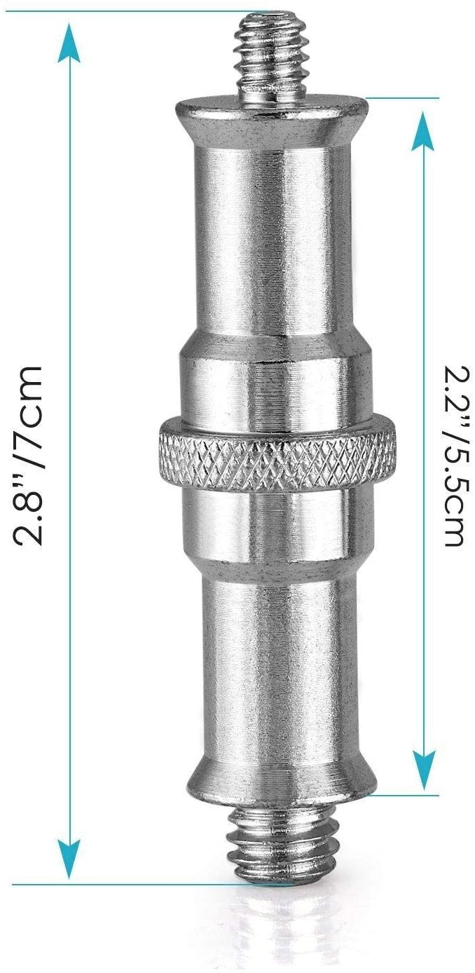 1/4 To 3/8 Inch Metal Male Convertor Threaded Screw Adapter - 2 Pieces Spigot Stud