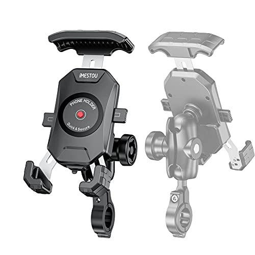 Anti-Theft Motorcycle Phone Mount - Handlebar 360 Rotation 4.0-7.0 Inch Smartphones