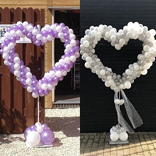 Heart-shaped Balloon Arch Column Stand Kit - 1 pc