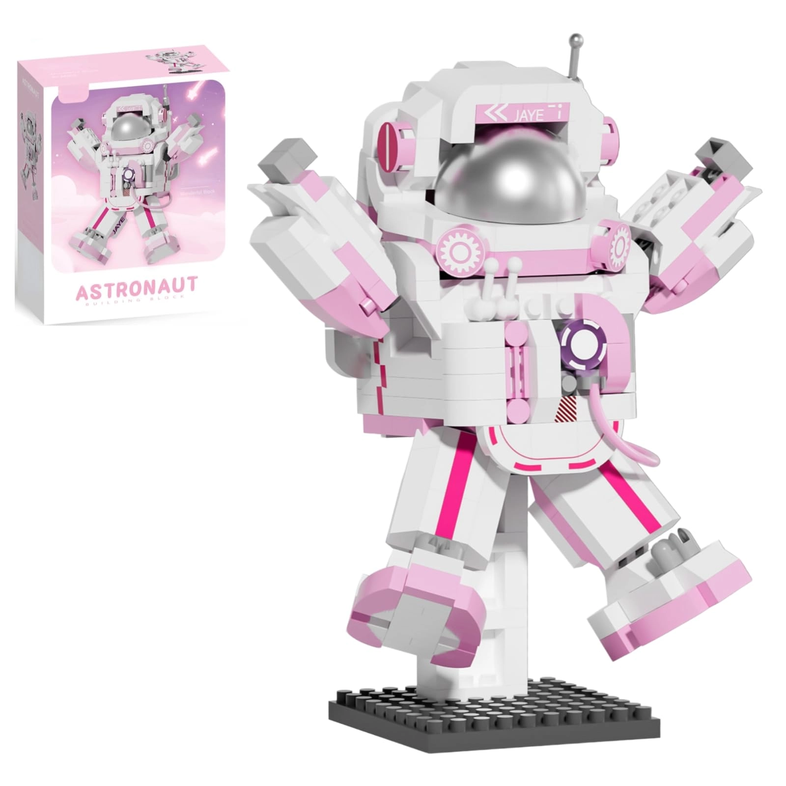 WULOBOOI Space Astronaut Mini Building Set - Pink Astronaut 570 pcs