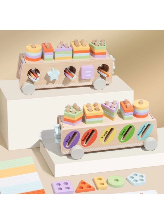 Montessori Shape Sorter Box - 3 +