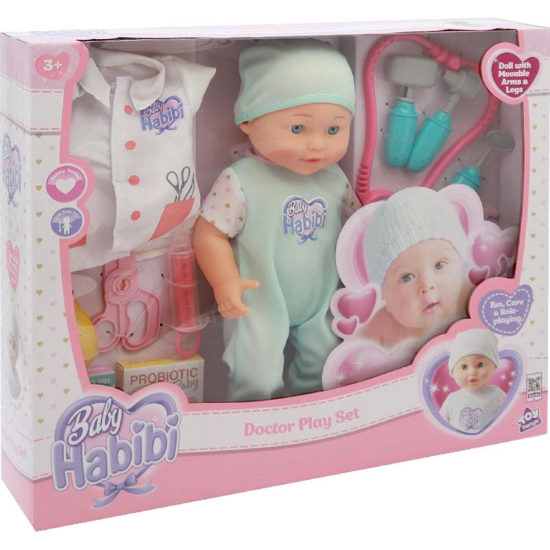 Baby Habibi Doctor Doll Playset - 14" Pink Ages 3+