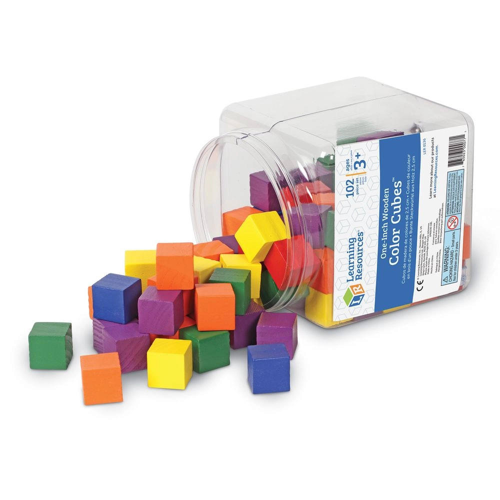 Wooden Colour Cubes - 3+ 102 pieces