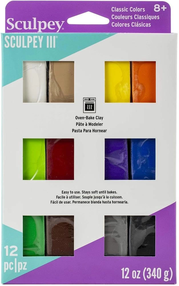 III Polymer Oven-Bake Clay - 342g 12pcs.