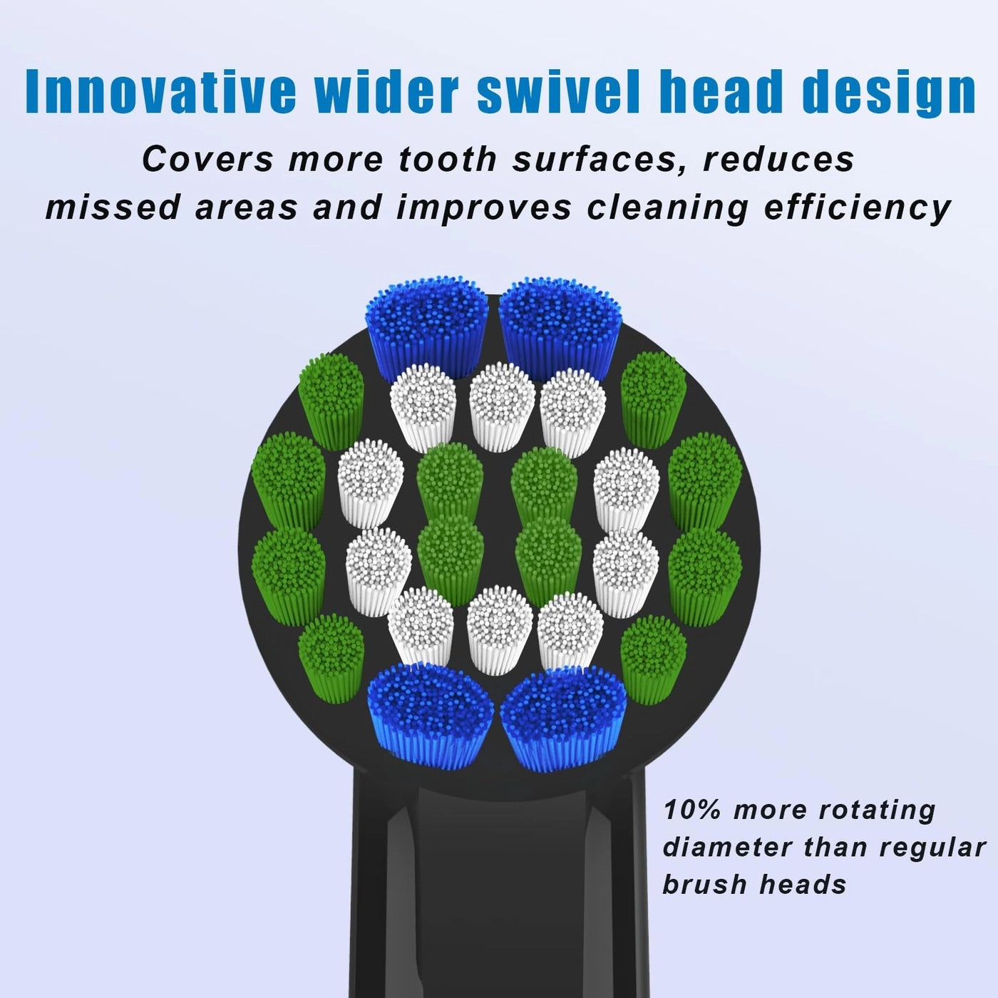 Replacement Toothbrush Heads - Compatible with Oral B Braun Pro 500, 1000, Genius X, Smart 1500 Series 8 Pack White+Black