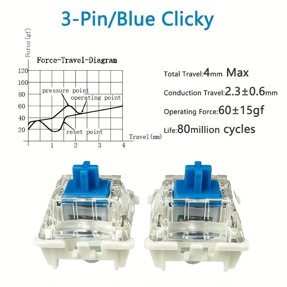Generic Mechanical Keyboard Switches - 18Pcs