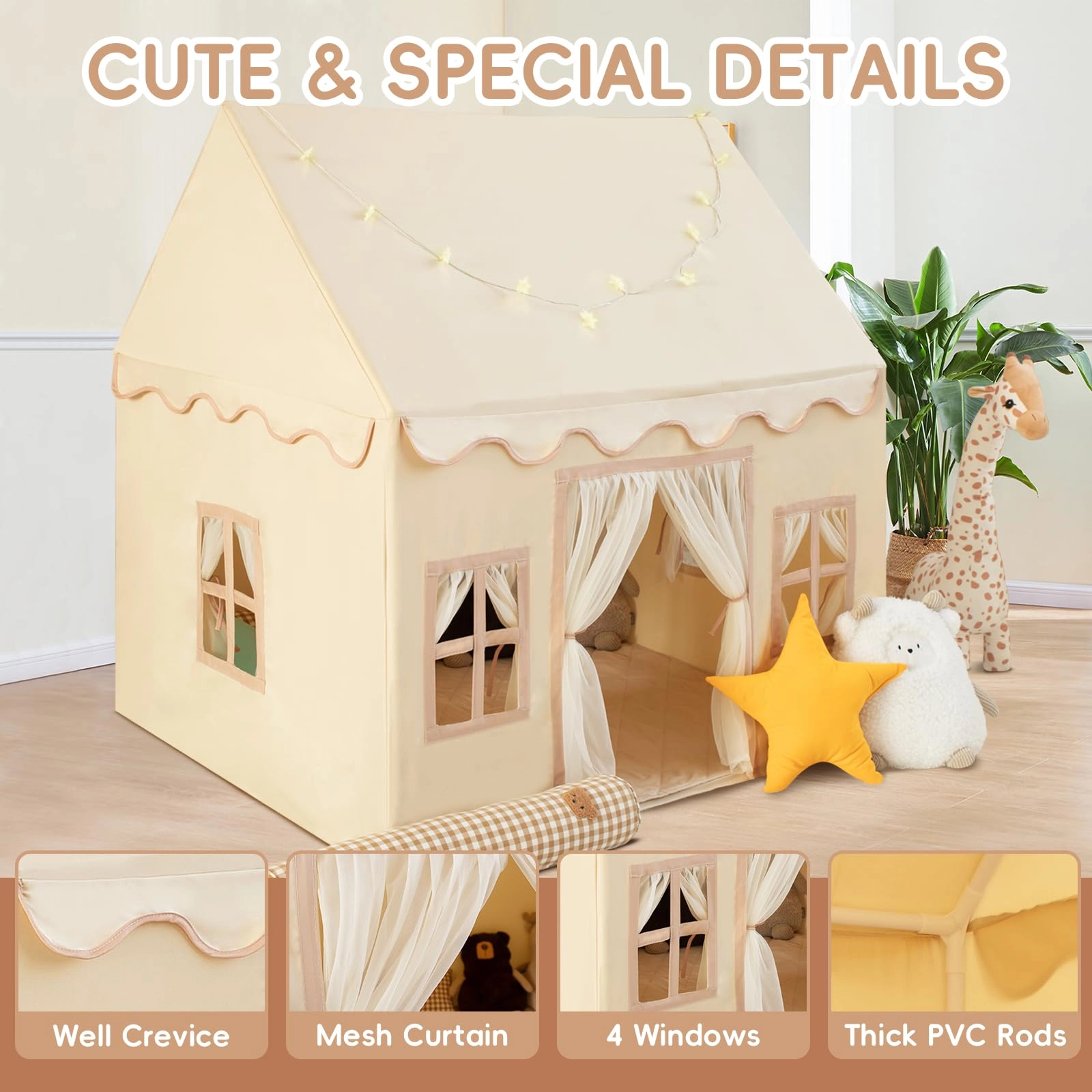 Kids Tent Playhouse - Large Pink