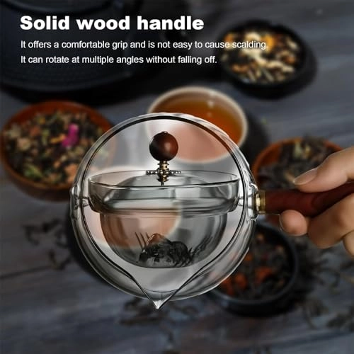 360 Rotating Teapot - Borosilicate Glass 600ml